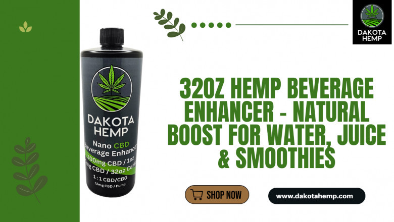 32oz Hemp Beverage Enhancer – Natural Boost for Water, Juice & Smoothies