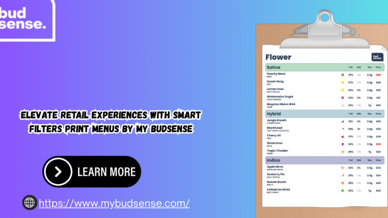 Elevate Retail Experiences with Smart Filters Print Menus by My Budsense